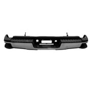 REAR STEP BUMPER ASSEMBLY; FOR 2500/3500 SERIES; CHROME; WITHOUT PARK ASSIST SENSOR HOLES; SINGLE REAR WHEEL DRIVE PAD; FOR USE WITH