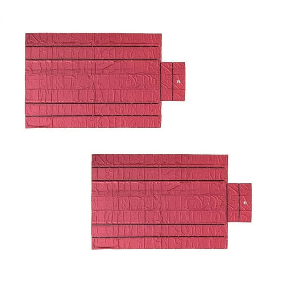 2 Pack 16' x 27'  Flatbed Tarps Heavy Duty 18oz Steel Tarp with Flap - Red
