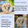 thumbnail image 4 of Labrador Puppy Dog Stained Glass Suncatcher Handmade Window Hanging Colored Glass Suncatcher Crafts Kits for Indoor Garden Decor Memorial Gift 16x16cm, 4 of 7