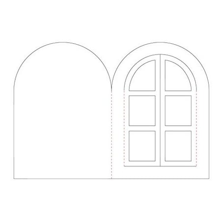 Arch Window Luxury Shaped Cards Pre-Scored with Envelopes 300gsm, 5 Pre-Scored Card Blanks By Hunkydory