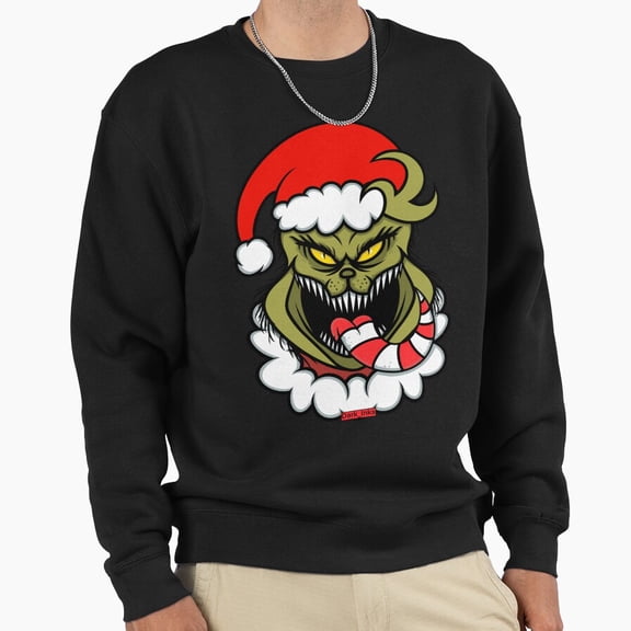 Green Mean St. Nick Christmas Grouch Retro Vintage Funny Graphic Aesthetic Holiday Unisex Sweatshirt G28820, Up to Size 5XL