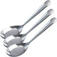 thumbnail image 5 of Set of 3 Premium Soup Spoons,Food Grade Table Spoons,6.5 Inch Stainless Steel Long Handle Rice Spoon for Home, Kitchen, Restaurant, Dishwasher Safe,Multi Functional Kitchen Cookware(Silver), 5 of 6