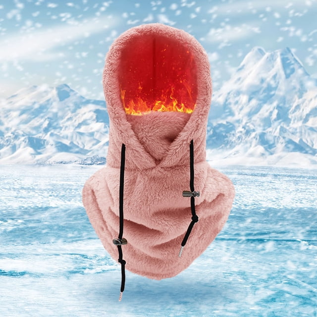 PEIXUN Hood Ski Winter for Cold Weather Windproof Adjustable Warm Hood Cover Hat Cap Scarf