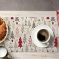 thumbnail image 5 of Christmas Placemats Set of 4, Geometric Colorful Christmas Tree Place Mats Xmas Table Mat Placemat Heat Resistant Non Slip Line for Holiday Decor 18" x 12", 5 of 6