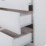 UBesGoo Modern White 3 Drawer Dresser Bedroom White Finish - Walmart.com