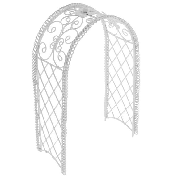 Pretyzoom Garden Decorations Mini House Arch Iron Scene Layout for Event Prop 1Set