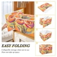 thumbnail image 2 of Yayeee Collapsible Cube Storage Bin with Lid Fabric Closet Decorative Basket with Handles, Purple Abstract Floral, 2 of 7