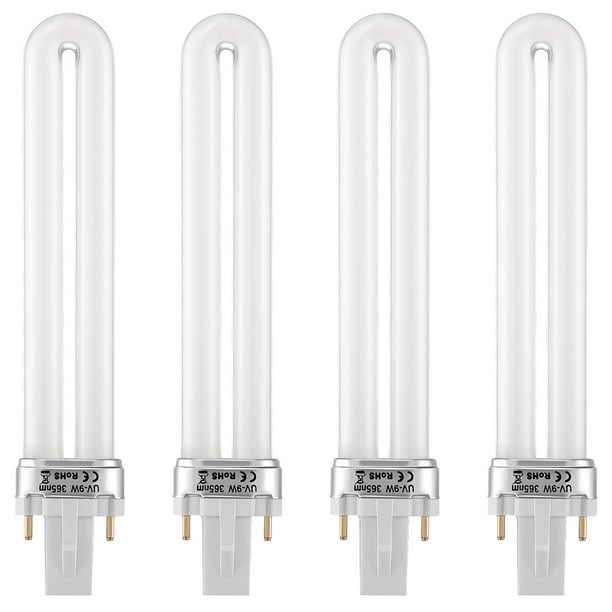 4PCS UV UV bombillas de luz Secador de uñas Tubos de lámpara en forma de U Nail UV Luz de reemplazo Bombillas