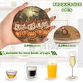thumbnail image 3 of Halloween Kids and Pumpkin Lights Drink Coasters with Holder Absorbent Coaster for Coffee Table Room Decor 6 Pack, 3 of 7