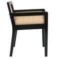 thumbnail image 6 of Safavieh Patrina Scandinavian Wood and Rattan Dining Arm Chairs, Black / Natural / White, 6 of 8