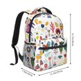 thumbnail image 2 of Easygdp Alpaca Flower Mochila Ergonómica Versátil para Laptop - Múltiples Bolsillos, Correas Ajustables, Unisex para Escuela, Viajes y Actividades al Aire Libre-One Size, 2 of 5
