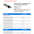 thumbnail image 2 of Antenna Adapter - Compatible with 2012 - 2014 Chevy Silverado 1500 2013, 2 of 2