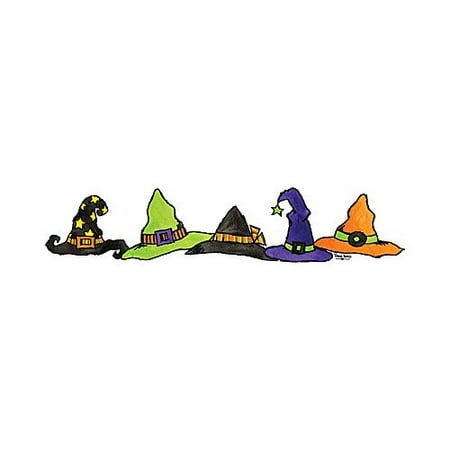 Janlynn Witches Hats Border Stamp