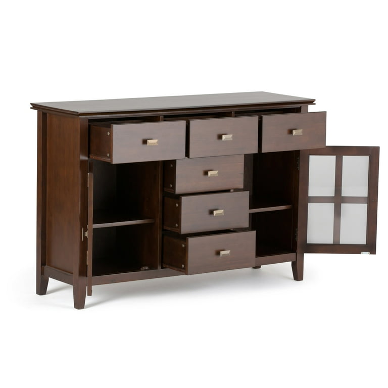 WyndenHall Stratford SOLID WOOD 54 inch Wide Contemporary Sideboard Buffet Credenza 54 inch Wide 54 inch Wide