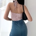 thumbnail image 4 of Pompotops Nouveau Débardeur Sexy Mode Imprimé Halter Slim Nombril pour Femmes, 4 of 8