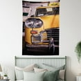 thumbnail image 3 of NYC Decor Wall Hanging Tapestry, Picture of Antique Yellow Taxi Historical Element of Old NYC Nostalgia Vintage Cab Theme, Bedroom Living Room Dorm Accessories, 40 X 60 Inches, by Ambesonne, 3 of 5