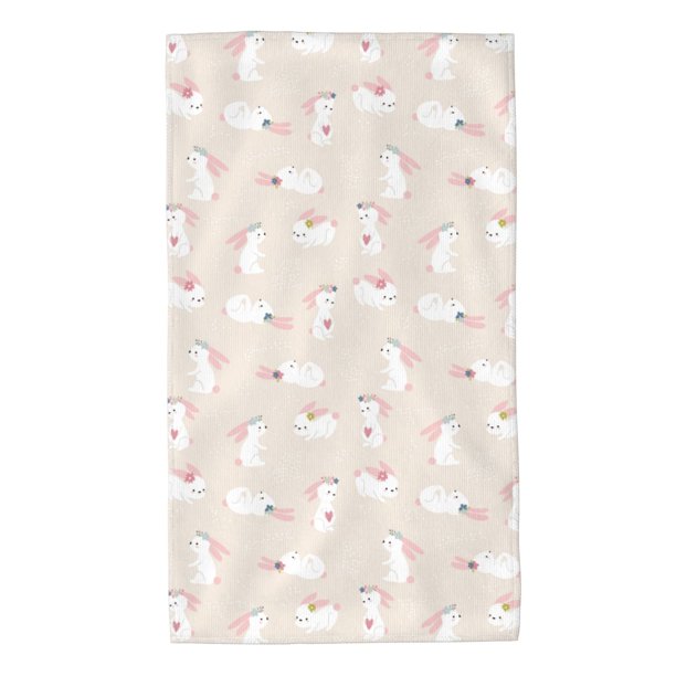 Balery Beautiful Rabbit Toalla de Microfibra Premium con Estampado – 27.5x16 pulgadas, Alta Absorción, Suave y Aterciopelada, Secado Rápido