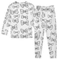 thumbnail image 2 of joogoo Bows Pajamas Set Long Sleeve Soft Cotton Sleepwear 2 Piece 24M, 2 of 7