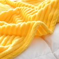 thumbnail image 4 of Flannel Blanket, 39 x 47 Inch Small Soft Warm Fleece Throw for Kids Toddlers Pets Sofa Nap and Nursery Room Decoration, Yellow, 4 of 5