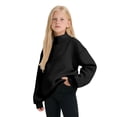 thumbnail image 4 of Kiijoy Sweatshirt for Girls Cozy Lined High Neck Pullover Top, Black, Sizes 5-6Y, 4 of 4