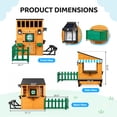 thumbnail image 3 of Ktaxon Outdoor Wooden Playhouse for Kids with Solar Lights, 61-Piece Pretend Kitchen Set, Golden Brown & Green, 3 of 8