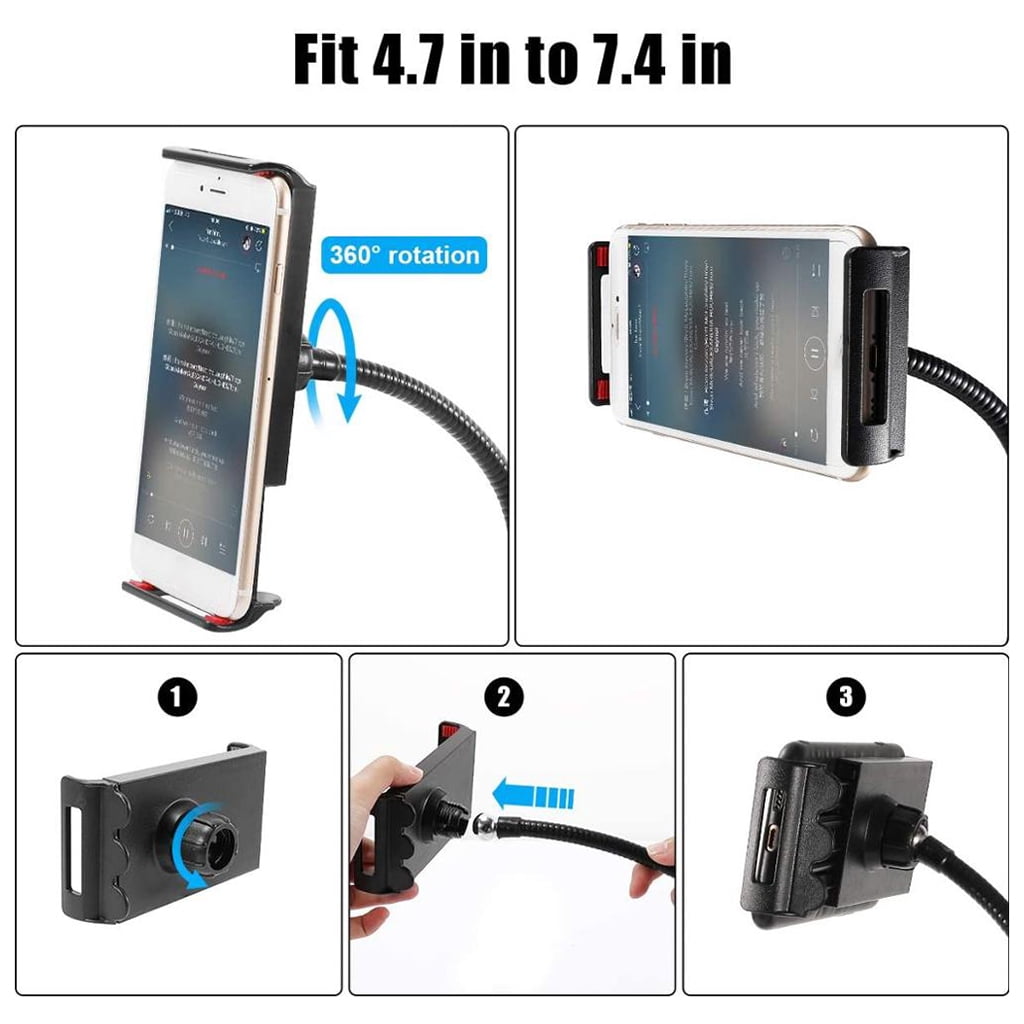 Microphone Stands Mic Clip Boom Arm Foldable Tripod Mic Shock Mount for Professional Streaming,Voice-Over,Recording