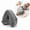 Grey, variant on Knee alignment pillow designed for side sleepers (includes an adjustable strap); made of memory foam to provide leg support and hip alignment, contoured to fit the curves of your legs.