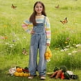 thumbnail image 6 of JAJAHO Girls Denim Overalls Wide Leg Jumpsuit For Girl Casual Loose Fit Kids Playwear Outfit Summer Fashion Jean Clothes 6-14Y Trendy Onesie, 6 of 8