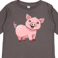 thumbnail image 4 of Inktastic Cute Pig Boys or Girls Long Sleeve Toddler T-Shirt, 4 of 5