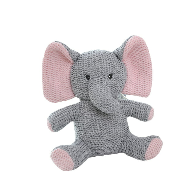 Knitted Plush Cartoon Toy for Boys and Girls Bear Rabbit Pony Dinosaur  Elephant Organic Hand-Crocheted Animal 