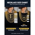 thumbnail image 3 of PROSTEEL Mens Necklace 14K Gold Plated Cuban Chain for Men Gift 9mm 22 Inch Stainless Steel Miami Chain Necklace for Boyfriend Husband Birthday Father Day, 3 of 9