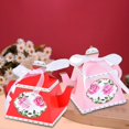 thumbnail image 3 of Candy Box 50Pcs Candy Box with Ribbon Bronzing Retro Packing Sweets Unique Teapot Shape Cookie Holder Wedding Supplies, 3 of 6