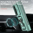 thumbnail image 6 of Galaxy Z Fold 4 Kickstand Armor Case with Slide Camera Lens Protection Cover Built-in 360° Rotate Ring Holder Stand Magnetic Military Shockproof Phone Cover Case for Samsung Galaxy Z Fold 4,
Darkgreen, 6 of 8
