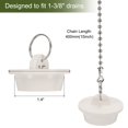 thumbnail image 2 of Tapones de bañera de 2 piezas, tapones de goma para bañera de 1-3/8", tapón de desagüe para fregadero de cocina, blanco, 2 of 6