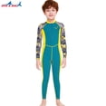 thumbnail image 4 of Traje de buceo en trajes de buceo Decoración rápida Niños con mangas largas y pantalones Jumpsuit de carrocería de cuerpo completo para snorkeling Blue M seitruly OD003661-02, 4 of 7