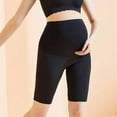 thumbnail image 5 of Avrntaa Women's Maternity Biker Shorts - Over Belly High Waist Comf Pregnancy Workout Yoga Shorts, 5 of 8