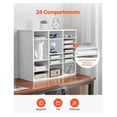 thumbnail image 4 of Literature Organizer 24 Compartments, White Wood Mailbox Sorter, 4 of 6