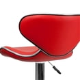 thumbnail image 3 of Bowery Hill Tabouret de Bar Réglable 24 Pouces à 33 Pouces Dossier Moyen en Rouge, 3 of 12
