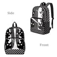 thumbnail image 2 of FKELYI 17 Inch Clear Backpack for Boys & Girls, Kids Backpack Cartoon Cat Polka Dot Print See Through Schoolbag Spacious Bookbag Travel Bags for Elementary Student, 2 of 7