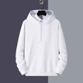 thumbnail image 3 of Men Casual Plain Pullover Hoodies Hooded Sweatshirts Long Sleeve Jumper Tops, 3 of 8