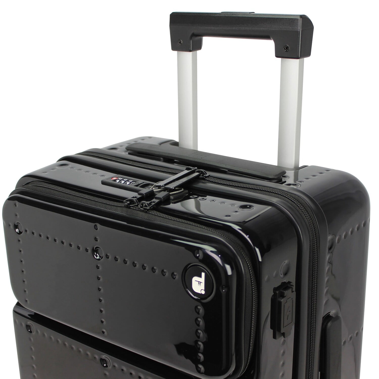 World Traveler Dejuno Avery Smart 20-Inch Carry-On Luggage with USB & USB-C Ports - Black