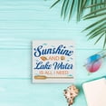 thumbnail image 6 of Zomyto 5x5 Inches Country Lake Themed Wood Box Sign Decor Desk Sign Sunshine and Lake Water is All I Need Wooden Sign Summer Rustic Home Shelf Wall Decoration, 6 of 6