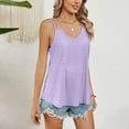 thumbnail image 6 of LOVZFMLL Women's Tank Tops Sleeveless Summer Tops Spaghetti Strap Loose Fit Beach Vacation Casual Eyelet Embroidery Blouses Purple XXL, 6 of 8