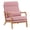 Pink, variant on UWR-Nite Mid-Century Modern Accent Chair with Cushion, Upholstered Fabric Single Lounge Chair, Reading Armchair, Accent Chairs for Living Room Bedroom