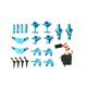 thumbnail image 1 of Juego de Brazo Basculante Bewildely para Coche RC Escala 1/28 Azul, 1 of 6