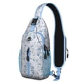 thumbnail image 1 of Romantic Rose and Peony Pattern Sling Backpack, Lightweight Durable Crossbody Daypack, Adjustable Strap, Multiple Compartments for Students, Office, Travel, 1 of 6