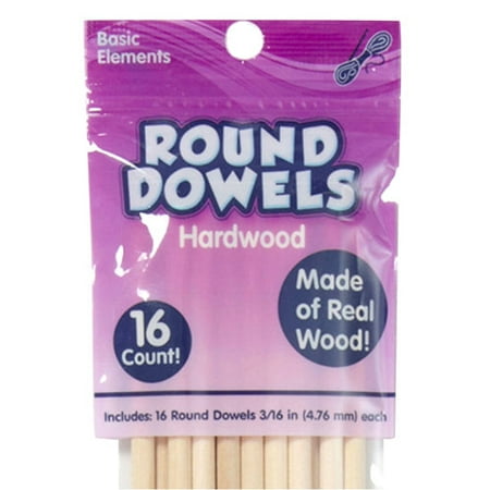 Kids Craft Round Dowels, Hardwood