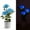 🔥 Blue, variant on Msgweeeg Night Lights Gofts for Women Christmas Presents for Men 3 Led Rose Lantern Solar 3 Heads Rose LED Potted Table Lamp Night Light