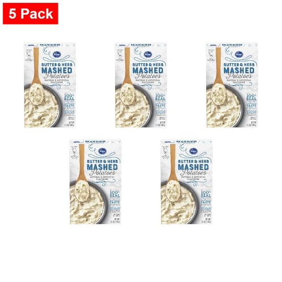 Kroger Butter & Herb Instant Mashed Potatoes 6.6 oz - 5 Pack