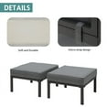 thumbnail image 4 of Cozyhome 2 Pc Outdoor Footstool, Patio Aluminum Ottomans With Thick Cushion, Compact And Comfortable, Gray, 4 of 10
